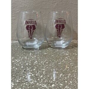 Amarula elephant logo cocktail stemless glasses 12oz‎